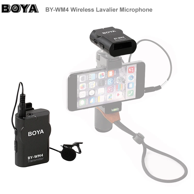 BOYA BY-WM4 беспроводной конденсаторный петличный микрофон система видео микрофон для Canon Nikon sony A7 GH5 DSLR камера смартфон iPhone