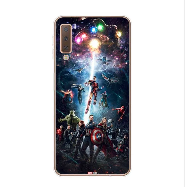 Супергерои Marvel Мстители: Endgame силиконовые чехлы для телефонов для samsung Galaxy A7 A750 A10 A30 A50 M10 M20 A6 A8