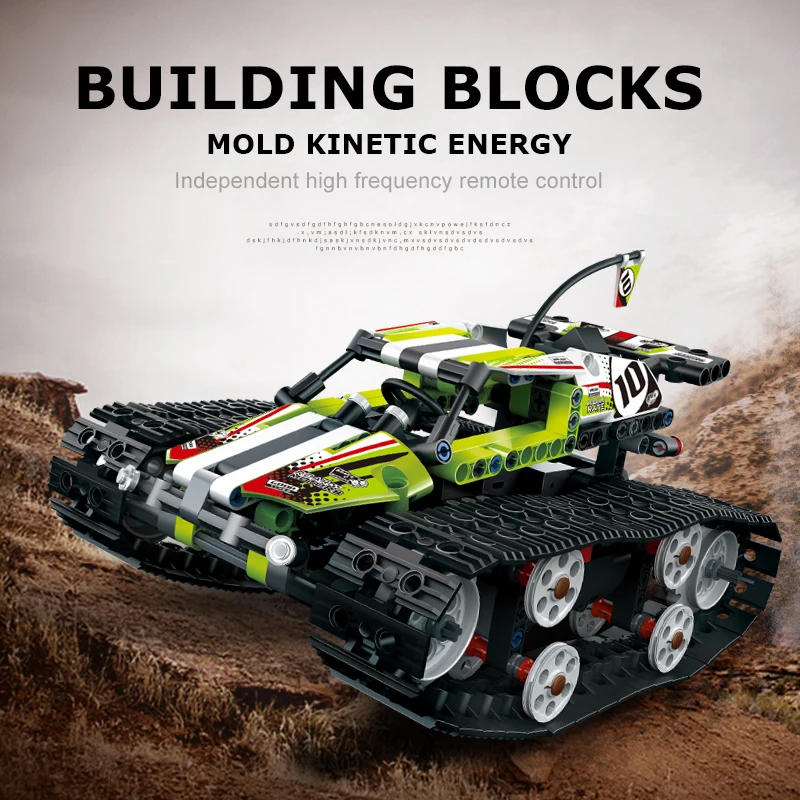 Online toy kid Technic Series The RC Track Remote control Race Car Set Building Blocks Bricks Educational Toys Compatible with Legoing
