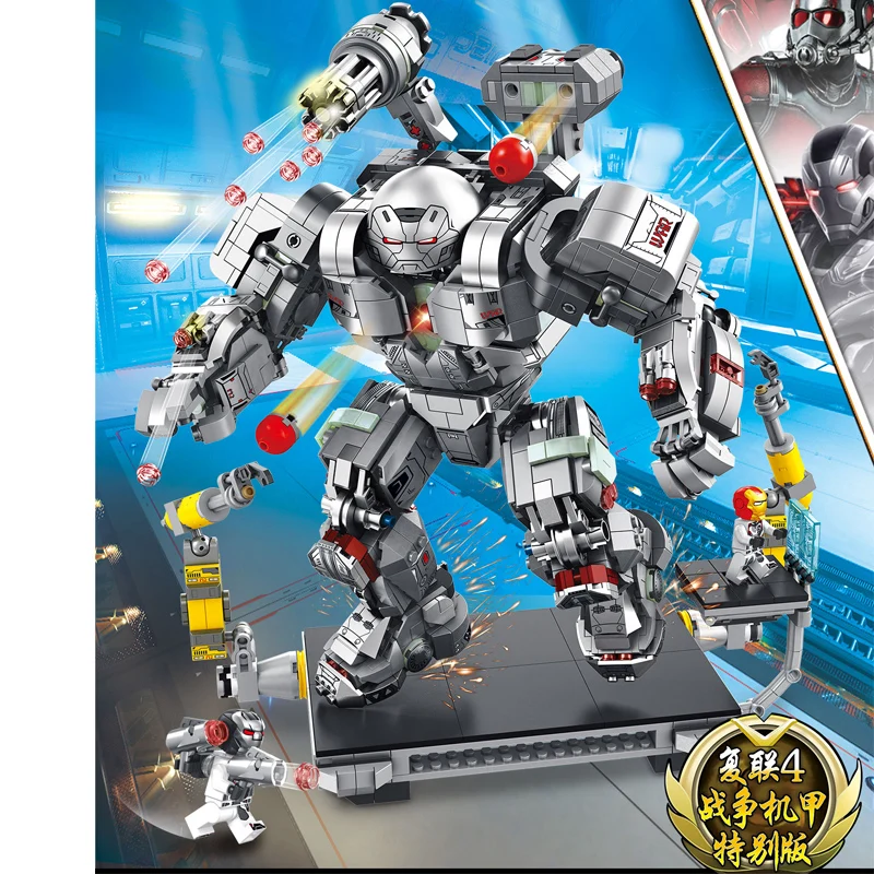 

2019 Marvel Avengers Super Heroes Series War Machine Buster Legoing Marvel Iron man igures Building Blocks Movie