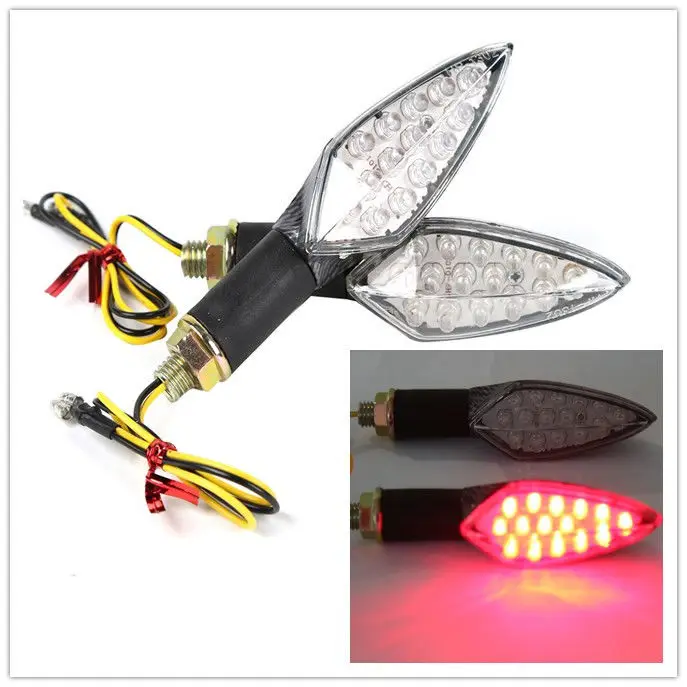 LED Bulbs Turn Signal Lights Indicators Carbon Fiber For Universal