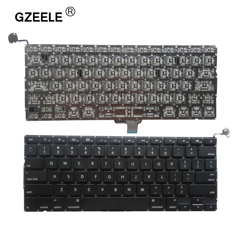 Ceny GZEELE nowy 2009 2010 2011 2012 rok A1278 Laptop US angielski klawiatura dla Macbook Pro A1278 układ klawiatury zastąpić bez rama