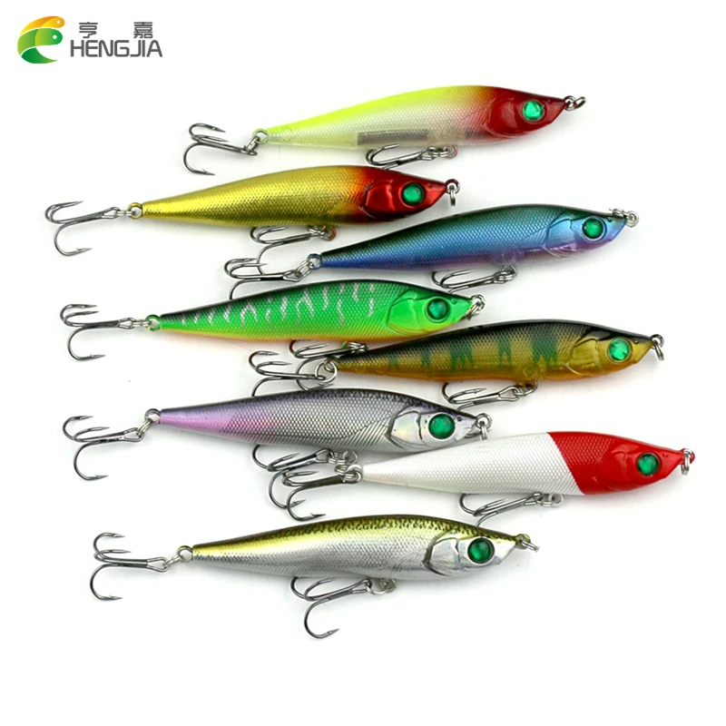Hengjia深い水15グラム鉛筆ルアー鉛筆釣りルアー3d目8.5センチ 13.6グラム6 トレブルフック人工ハード餌釣りタックルlure weightlure
