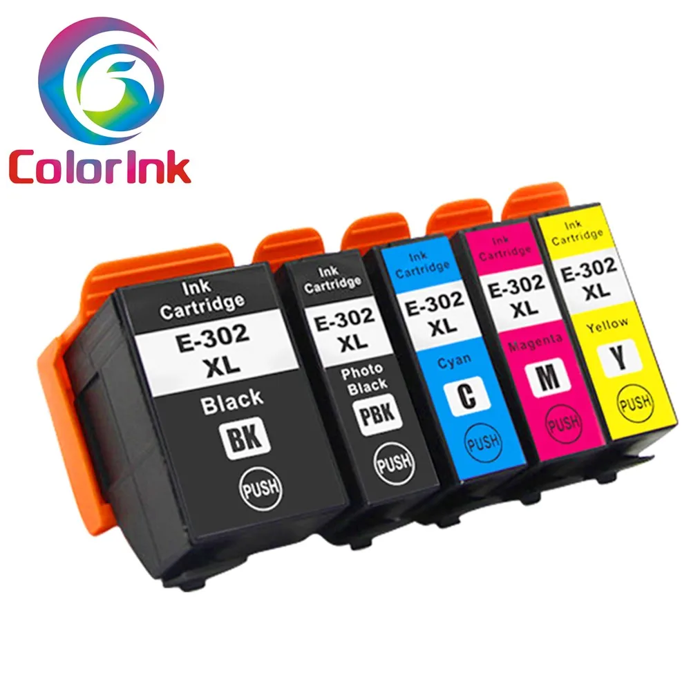 

ColoInk 5 pack ink cartridge for Epson T302XL ink cartridge 302XL 302 cartridge for EPSON Expression Premium XP-6000 printer