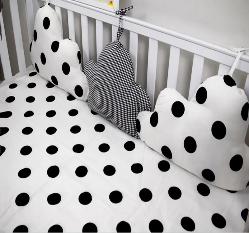 

Cotton Baby Bed Bumpers Clouds Shape Two Color Collocation Baby Bumper Bed Around Anti-collision Decorative Boy Girl Bedding