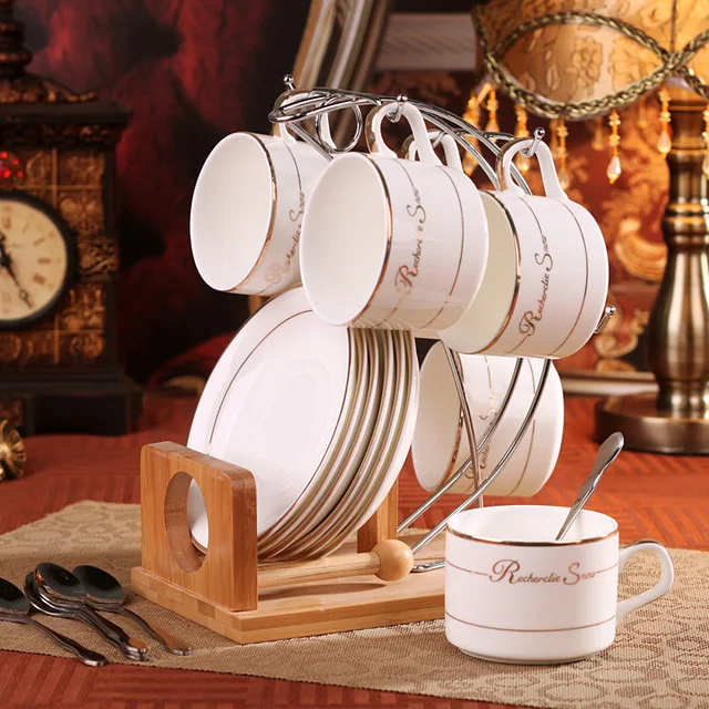 Tea Sets Fashion Bone China Coffee Cup Set D Angleterre Black Tea Sets Fashion Bone China Coffee Cup Set D Angleterre Black And Saucer