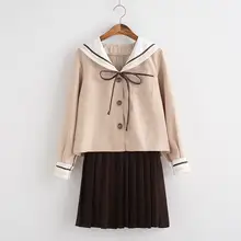 Новый японский/корейские милые девушки костюм моряка студент школьная форма комплекты одежды короткий/длинные рубашки + юбка + наборы