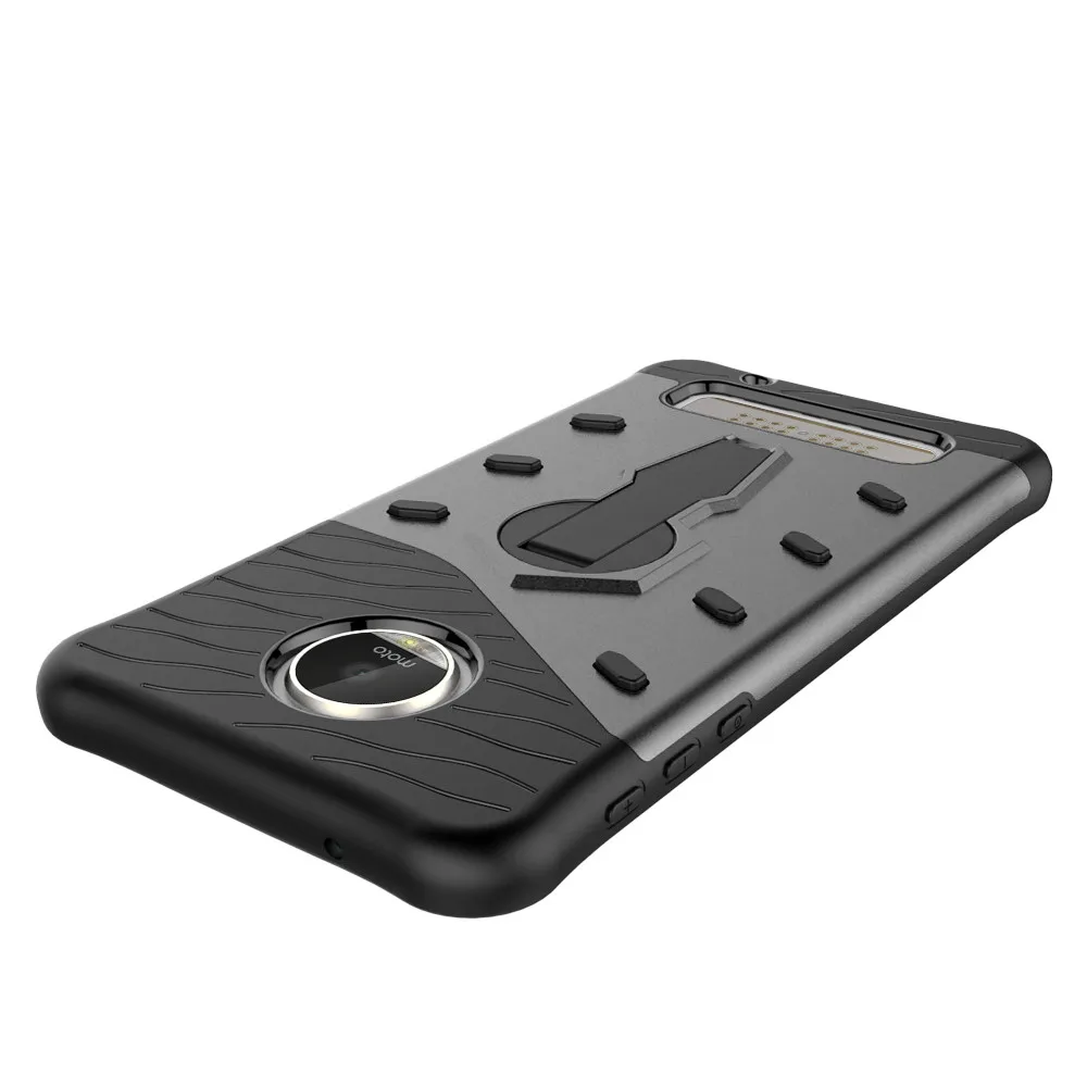 

mobile cell phone Sniper Hybrid Robot Armor ShockProof 360 Kickstand Back Soft Case Cover For MOTO Z play