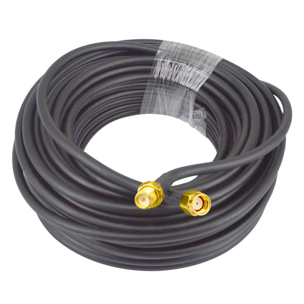 15 метров(49,2 футов) Низкая потеря SMA типа «мама» к SMA Мужской кабель-удлинитель RG58 коаксиального кабеля
