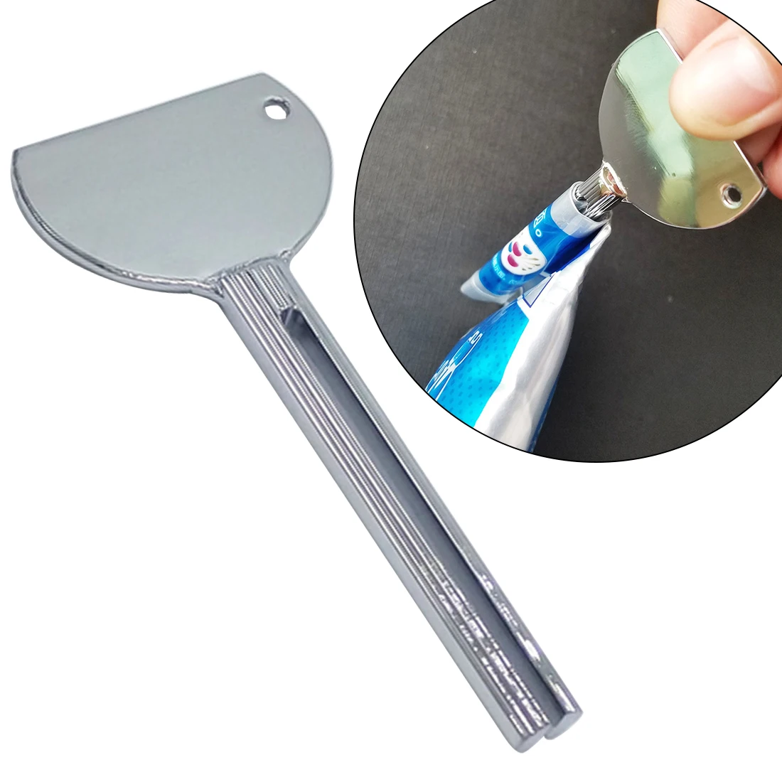 1pc Stainless Steel Toothpaste Squeezer Multifunctional Plastic Cream