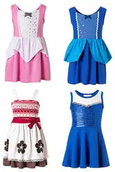 Новинка 2015 г.: летнее платье для маленьких девочек Детская Костюмы принцессы партия стиль платье для Обувь для девочек Одежда для девочек
