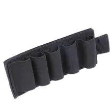 Черные тактические боеприпасы Сумка-переноска на застежке-липучке 5 патронов дробовик держатель пуля мешок с клеящейся задней 170*110*10 мм