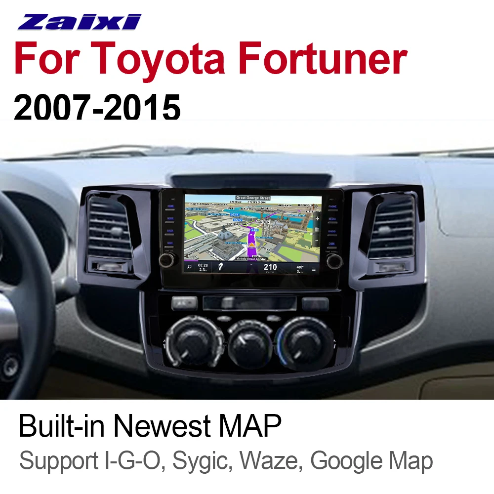 Flash Deal ZaiXi Android Car Multimedia GPS Audio Radio Stereo For Toyota Fortuner 2007~2015 Original Style Navigation NAVI BT 2