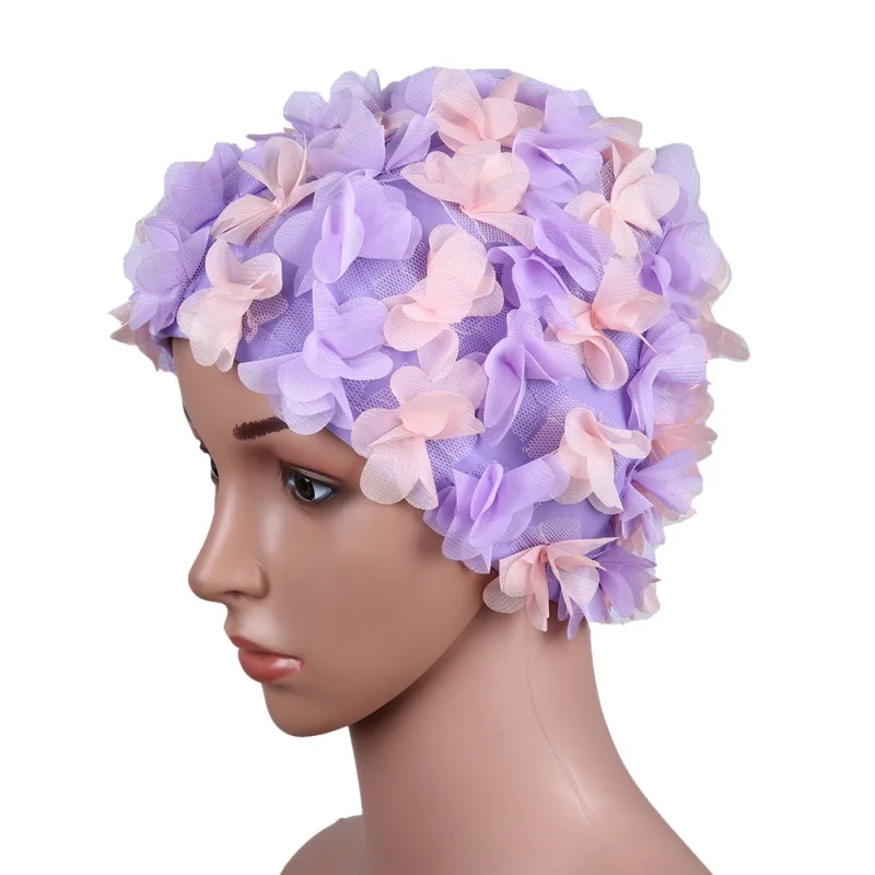 Водонепроницаемая женская летняя профессиональная шикарная Кепка с цветами, тонкая Персонализированная кепка для защиты ушей с лепестками
