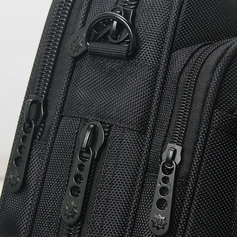Бренд бизнес 15,6 дюймов ноутбук водонепроницаемый Оксфорд Мужчины большой емкости плечевой ремень черный портфель