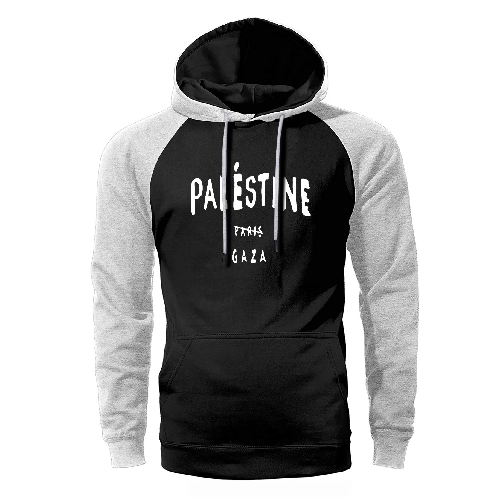 

Funny Gaza Palestine Paris 5sos Design Hoodie Men Raglan Streetwear Sweatshirts 2019 Spring Autumn Fleece Warm Loose Sportswear