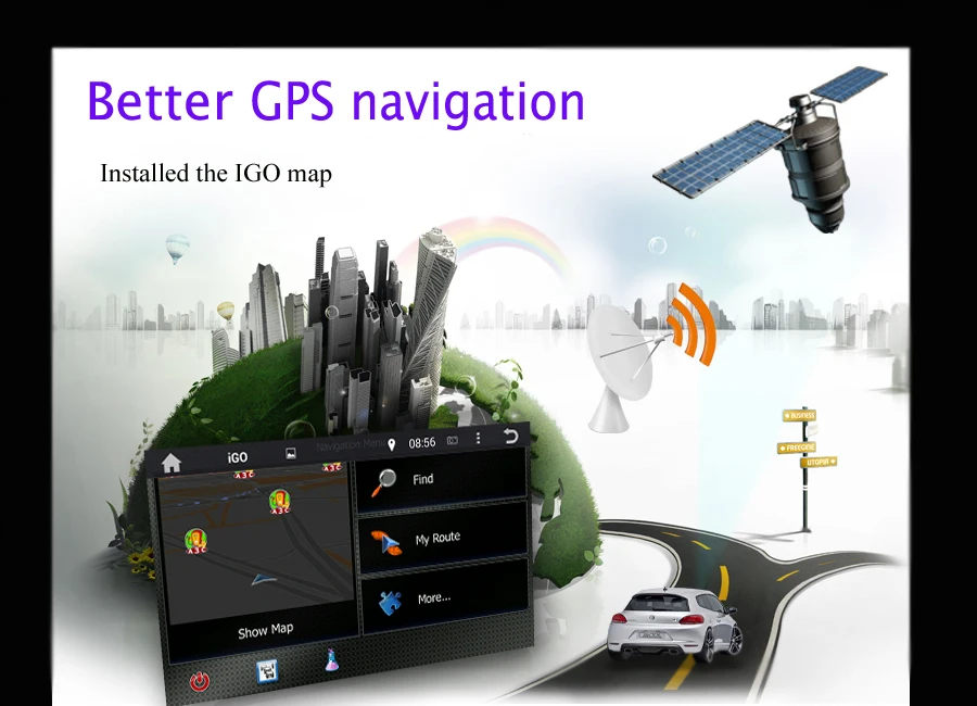 Sale C500 4G LTE 8 Core Android 6.0 Car DVD Player GPS Map DVR camera TPMS OBD2 Bluetooth WIFI Radio For Audi A4 RS4 2002-2007 2008 2