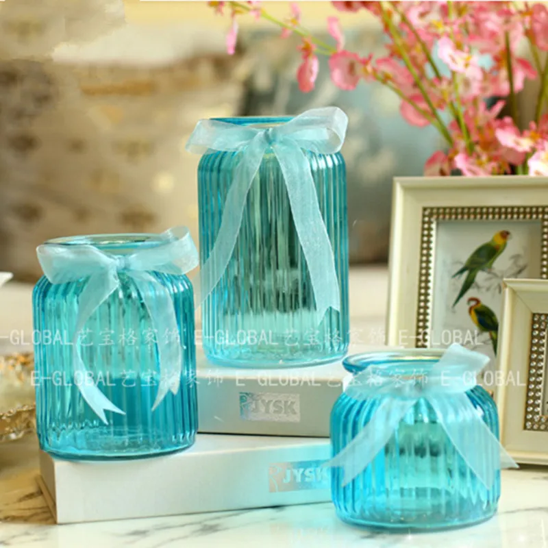  Free Shipping Simple Craft Glass Vase Home Decorative 3 Different Size Sitting-room Bedroom Office  - 32885329627