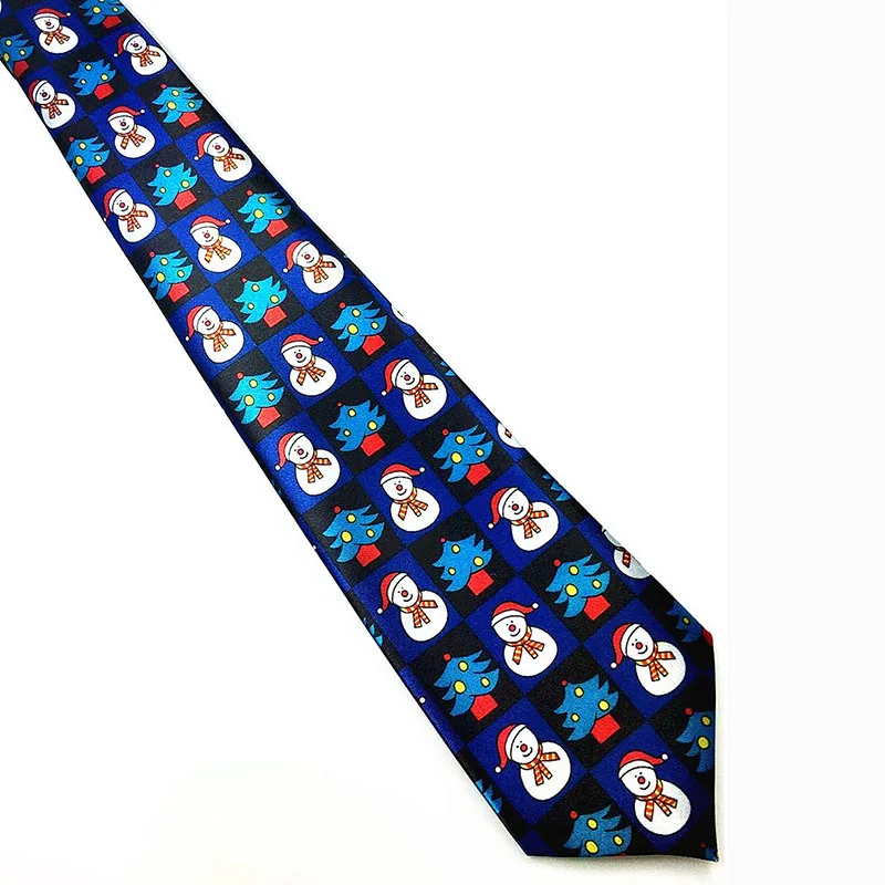Стиль новогодний галстук мужские галстуки Рождественская елка характер галстуки модные шелковые галстуки для мужчин и женщин - Цвет: 14