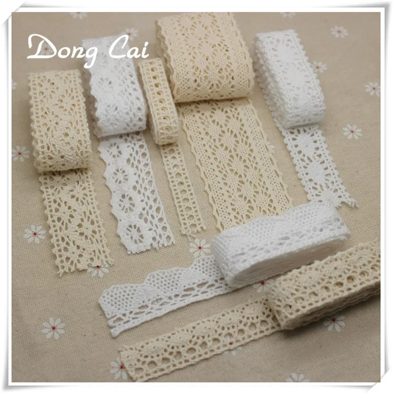 

3yards/lot off white belt cotton lace ribbon beige clothing decorative lace trims Zakka diy sewing cloth starp woven tiny lace