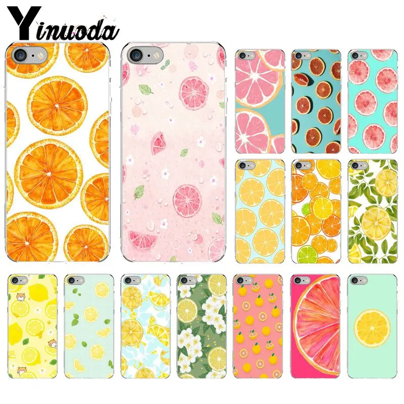 

Yinuoda INS fruit lemon orange Smart Cover Soft Shell Phone Case for iPhone 8 7 6 6S Plus 5 5S SE XR X XS MAX Coque Shell