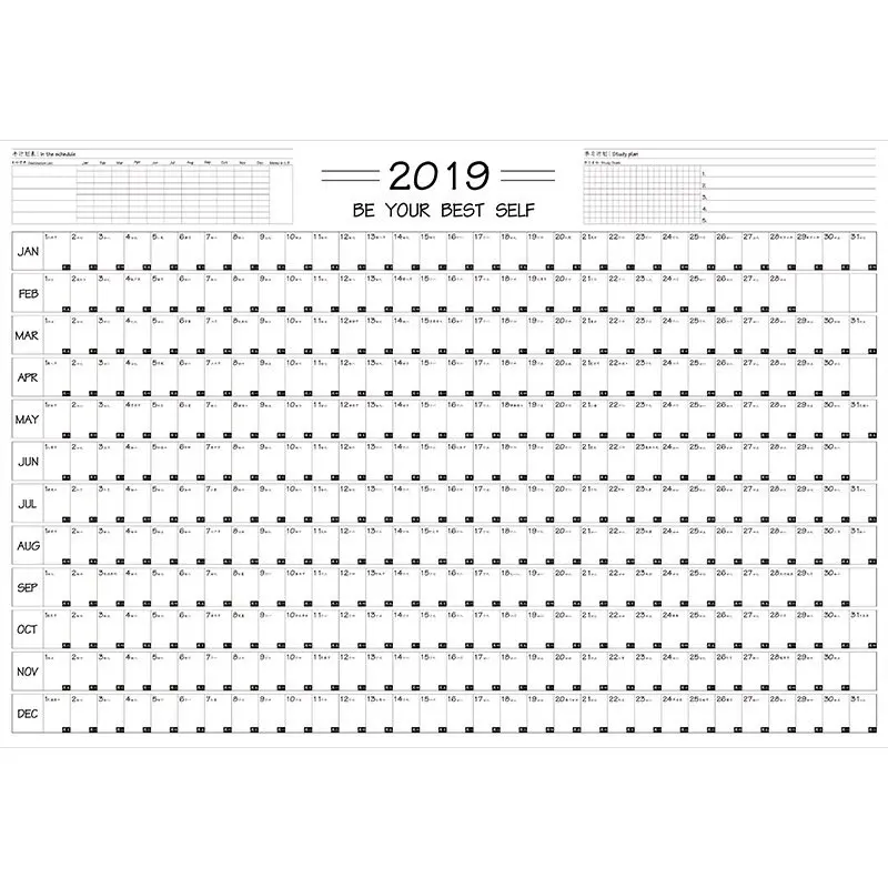 Coloffice 2019 365 день календарь креативный график планирования бумаги удар тест