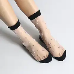 Весна лето новые женские носки модный хрусталь носки летние короткие трубы жаккардовые носки для женщин высокое качество