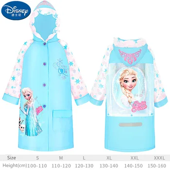 

Blue Frozen Raincoat School bag Disney Princess Anna Elsa Kids Girls Poncho Boys Rainwear Rainsuit raincoat gifts outdoor walk