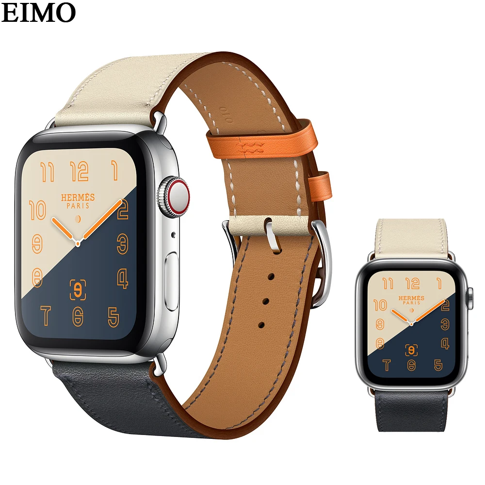 

Leather strap for apple watch 4 band 40mm 44mm single tour bracelet watchband iwatch series 4 replacement Wrist bands belt