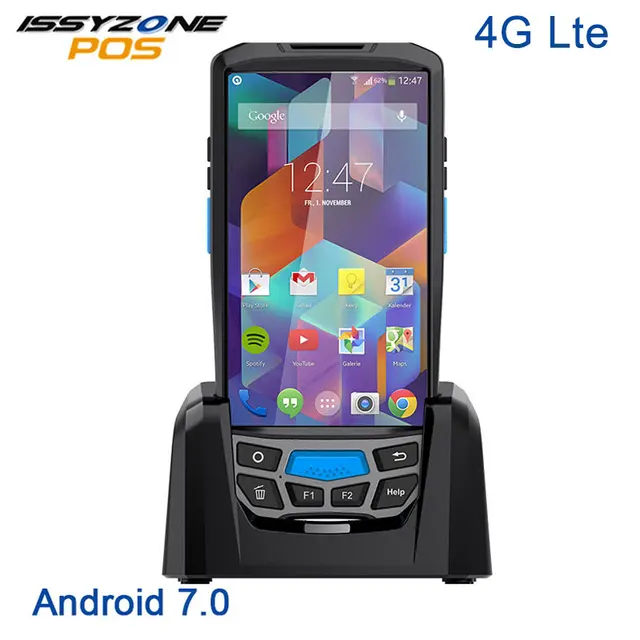 Cheap ISSYZONEPOS 1D 2D Barcode Scanner Wireless POS Terminal WIFI Bluetooth QR Bar Code Scanner GPS NFC UHF RFID Industrial PDA Cheap ISSYZONEPOS 1D 2D Barcode Scanner Wireless POS Terminal WIFI Bluetooth QR Bar Code Scanner GPS NFC UHF RFID Industrial PDA