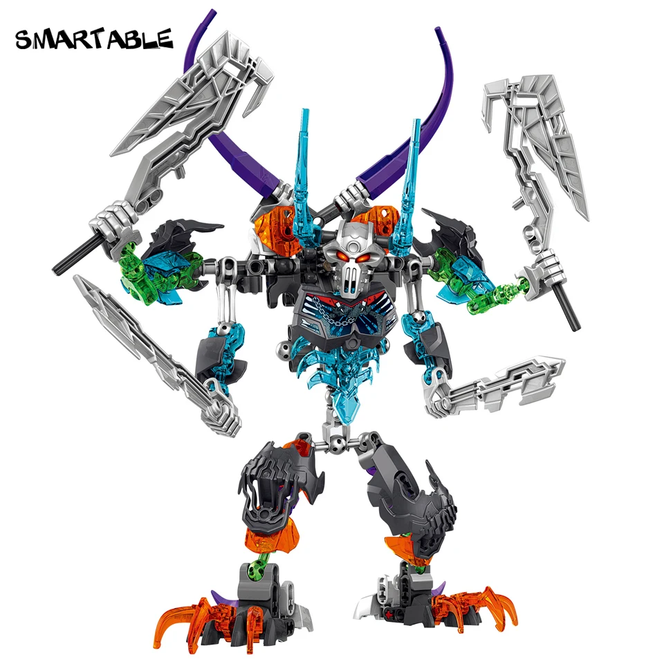 Smartable BIONICLE Скелет Маска Воин фигурки строительные блоки, игрушки для мальчиков и совместимо со всеми бренд BIONICLE лучший подарок 249 шт./компл