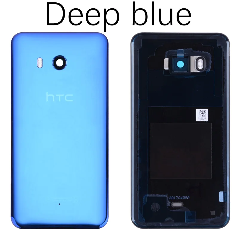 Задняя крышка для HTC U11 U-3w W-1w на батарею черный золотой - Цвет: Deep blue