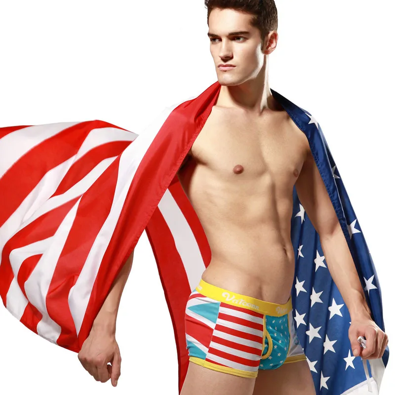 vatoonn men's underwear cute sexy cartoon / american flag pattern
