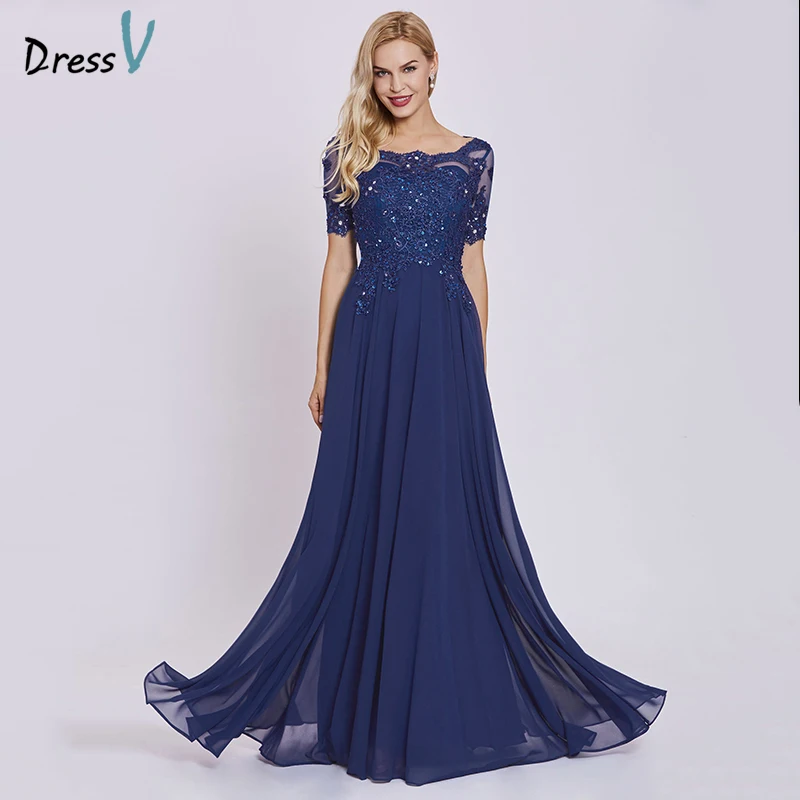 Dressv dark royal blue long evening dress cheap