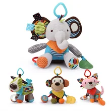 14 Styles 2017 Baby 0-12 Month Toys Cute Animal Baby Rattles & Mobiles Infant Plush Learning Products Kids Gift