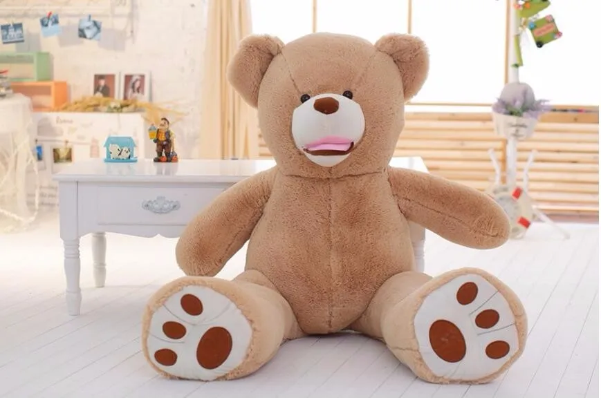 340 см король Американский гигантский медведь плюшевый медведь кукла чучело Король Медведь большие плюшевые игрушки кукла для детей подарок на день рождения