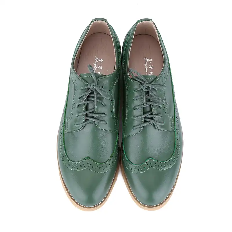 green oxford shoes womens
