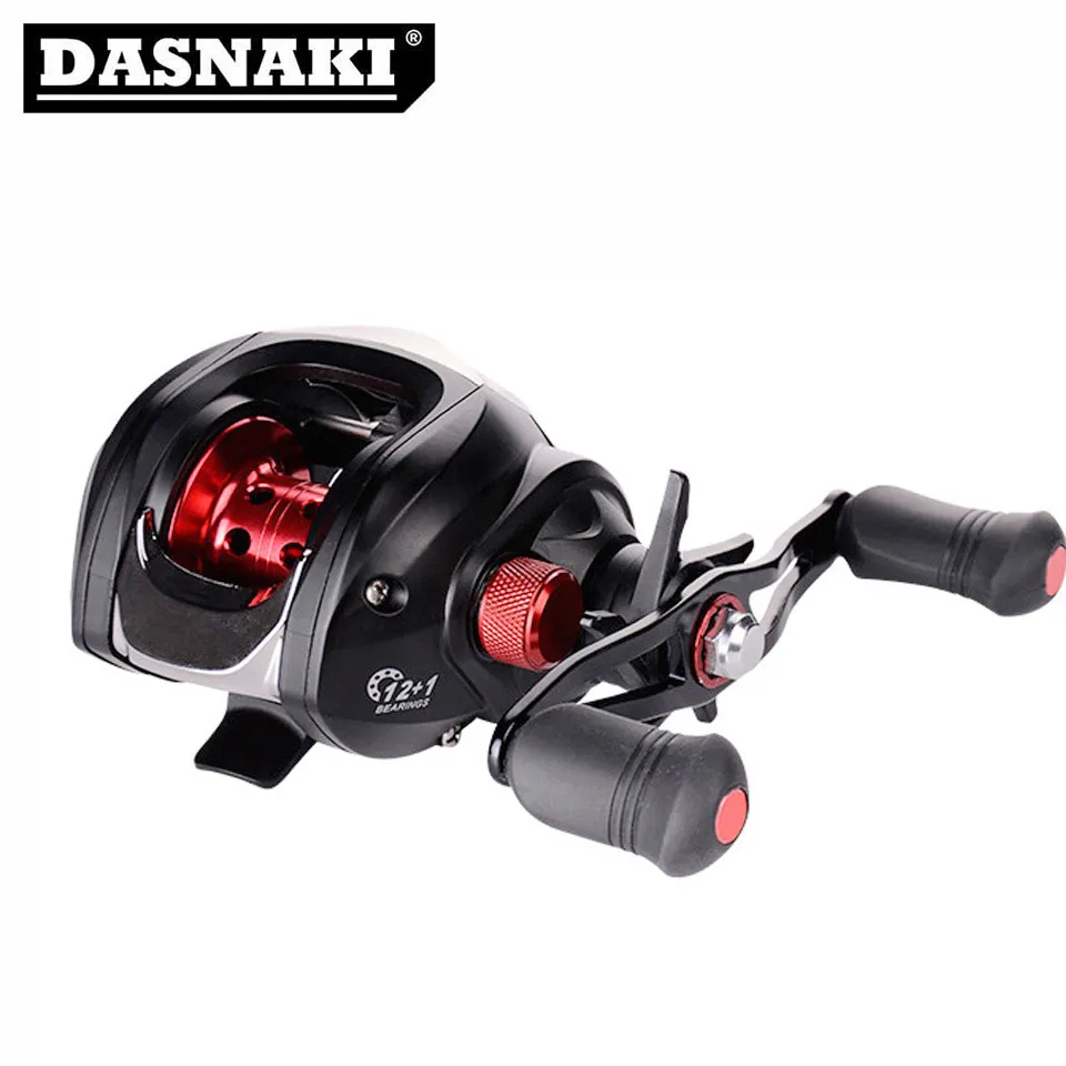 

DASNAKI casting reel baitcasting fishing reel baitcast 6.3:1 Ratio Rubber non-slip handle carretilha de pesca fishing reels