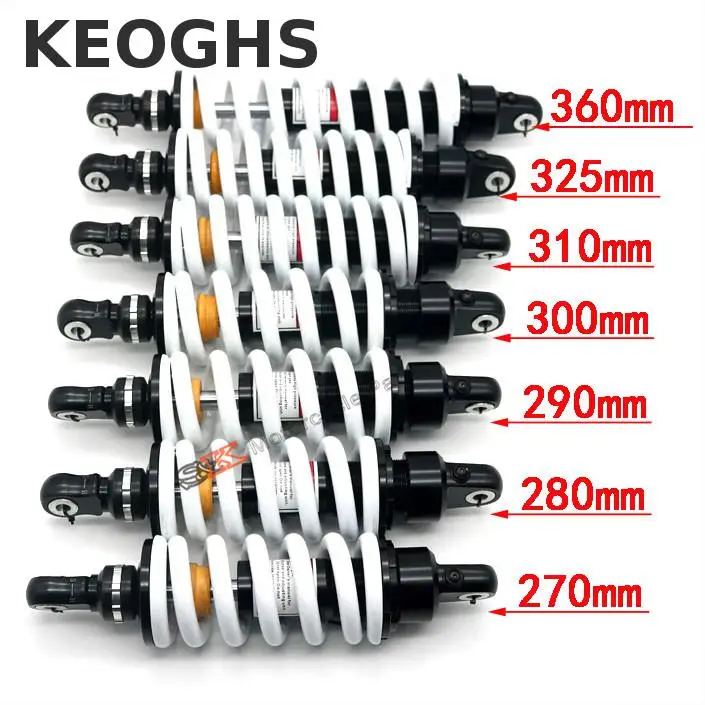KEOGHS Dirt Pit Bike Rear Shock Absorber Rebound Damping Adjustable 270mm 280mm 290mm 300mm For Motocross Honda Yamaha Kawasaki KEOGHS Dirt Pit Bike Rear Shock Absorber Rebound Damping Adjustable 270mm 280mm 290mm 300mm For Motocross Honda Yamaha Kawasaki