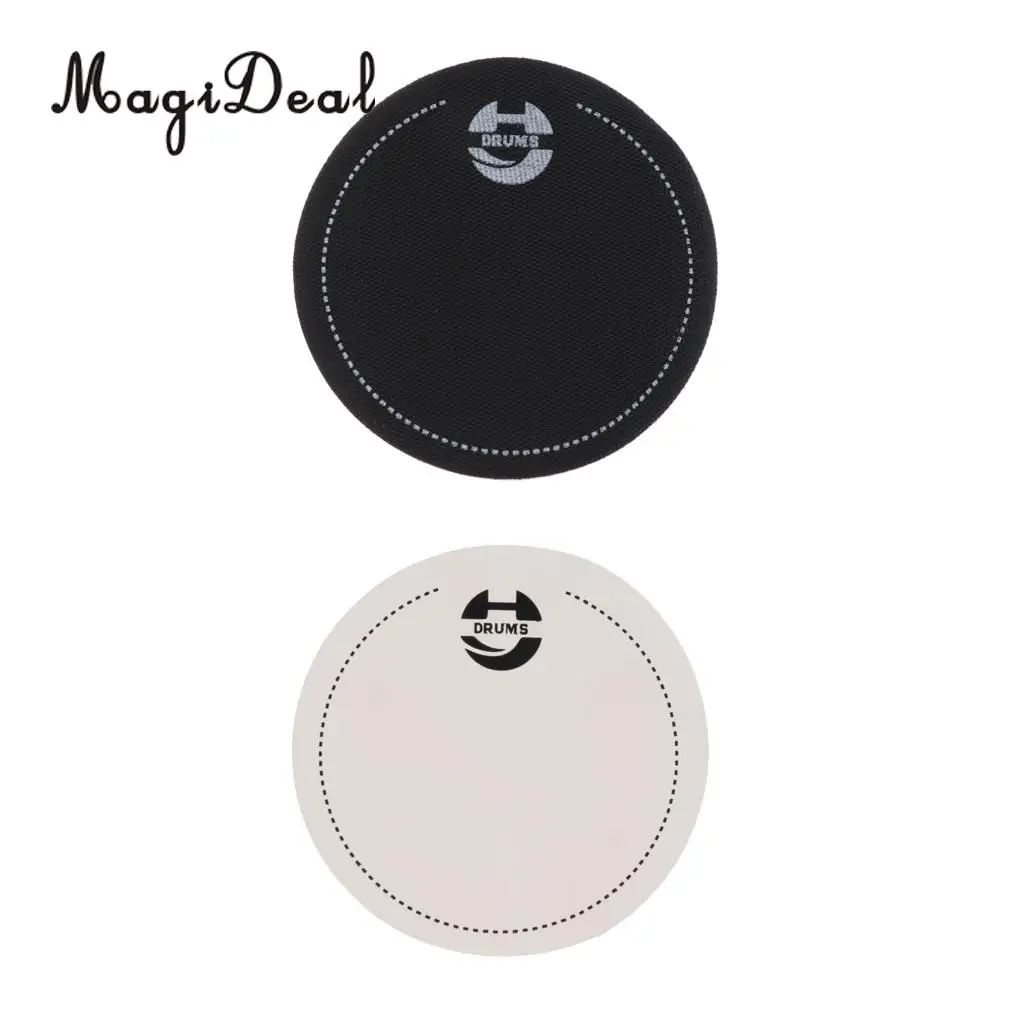 1Pcs PETG Single Step Bass Drum Patch Drumhead Protector For Percussion Musical Instrument Parts Accessories Black White