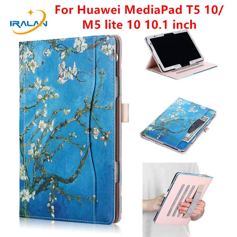 

Case For Huawei mediapad M5 Lite 10 BAH2-W19/L09/W09 Smart Tablet Cover for Huawei T5 10 AGS2-W09/L09/L03/W19 10.1 inch+Stylus