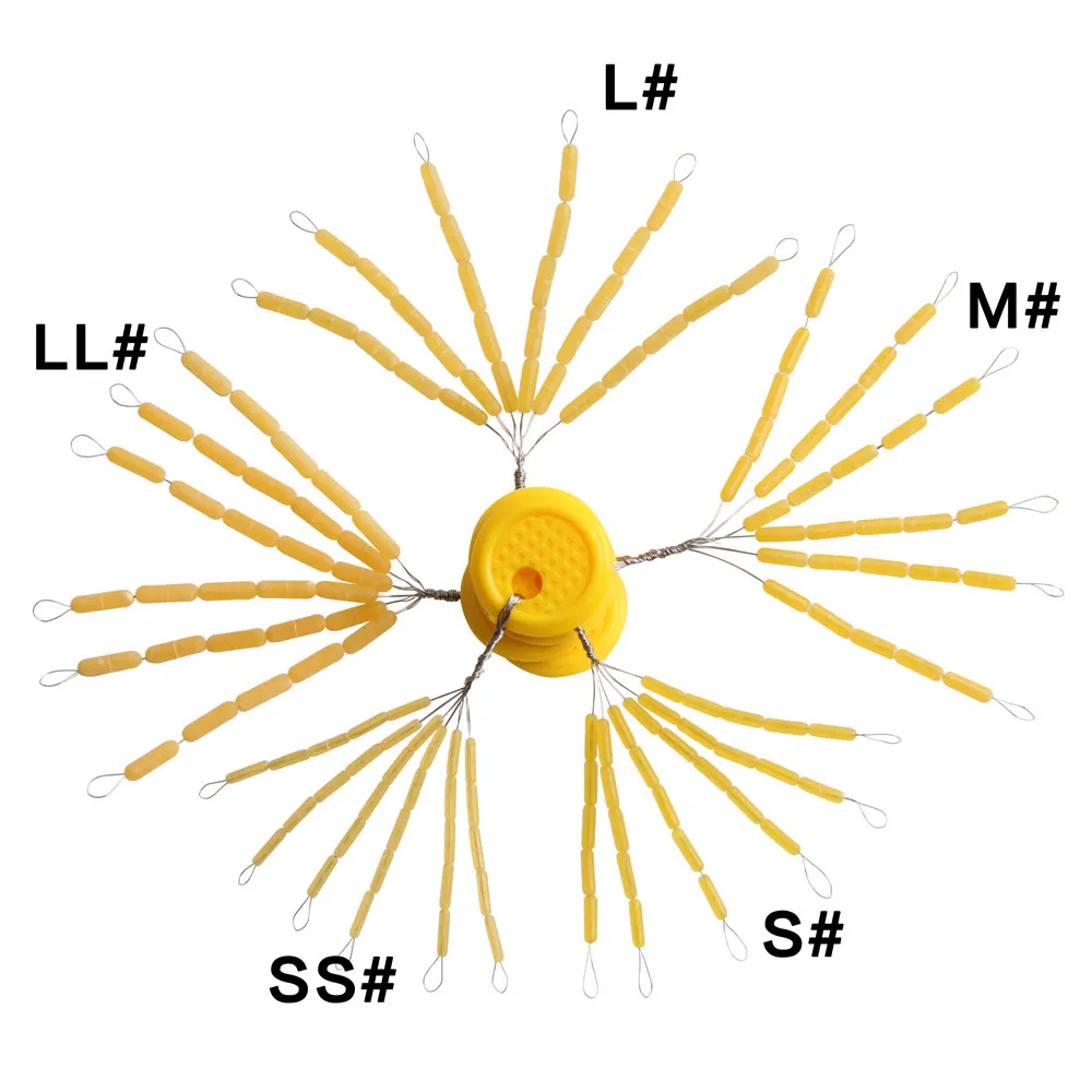 180 шт. резиновые поплавок остановки рыболовные Поплавок лески проблеска бобы рыболовные снасти Коробка цилиндрическая приманка рыболовные снасти