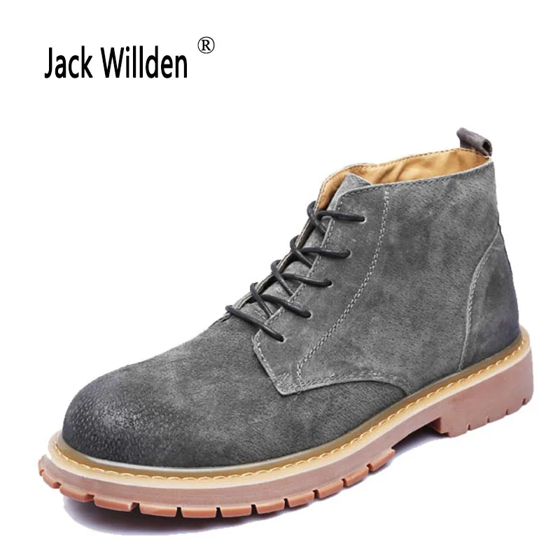 Мужские замшевые ботинки до щиколотки Jack Willden теплые зимние для улицы обувь