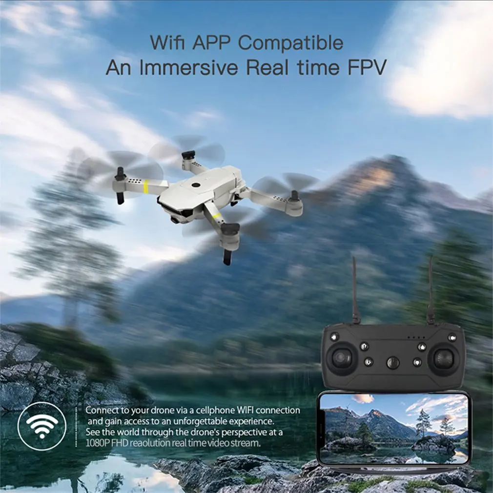Foldable RC Selfie Drone Quadcopter Aircraft UAV with 1080P WIFI FPV Camera Altitude Hold 360' Flips Headless Mode