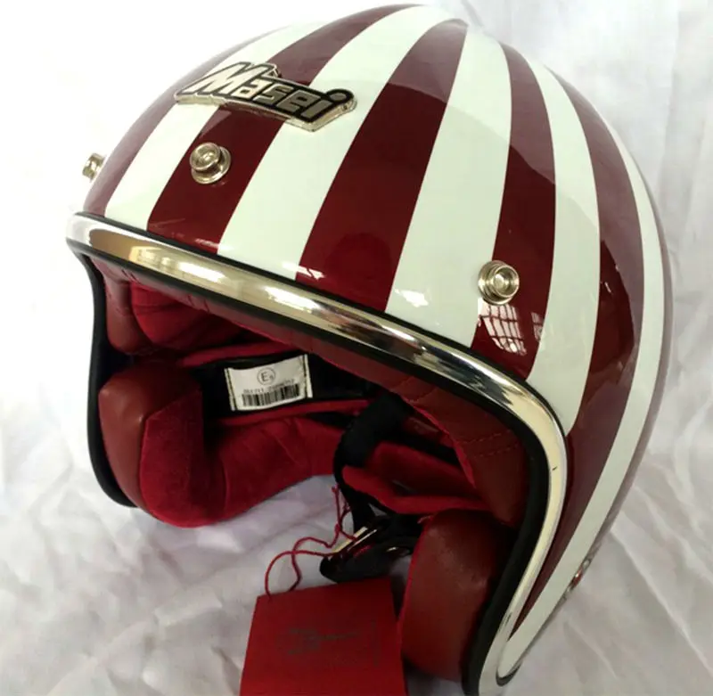 Шлем для мотокросса MASEI ruby винтажный шлем полушлем открытый шлем ABS шлем для мотокросса красный 501