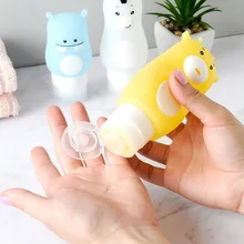 Милый мультфильм Косметика пустая бутылка путешествия портативный отжимной шампунь-гель для душа закрытые бутылки против протечек принадлежности для ванной комнаты