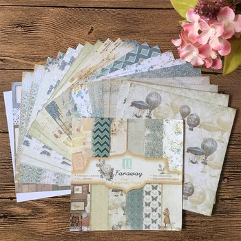 

24pcs 6*6inch Faraway Patterned Paper Pack for Scrapbooking DIY Happy Planner Card Making Journal Project