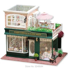 Милый набор комнаты DIY Деревянный Кукольный дом игрушка 3D кукольные домики миниатюрные с мебели светодиодный светильник ручной работы ремесло подарок на день рождения