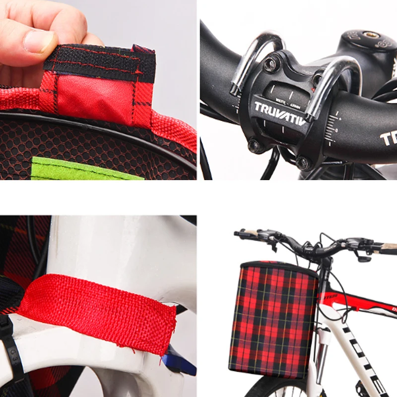 Excellent Electric Vehicle Front Car Basket Canvas Fold Car Basket A Mountain Country Vehicle Hanging Basket Bicycle Vegetable Basket 18