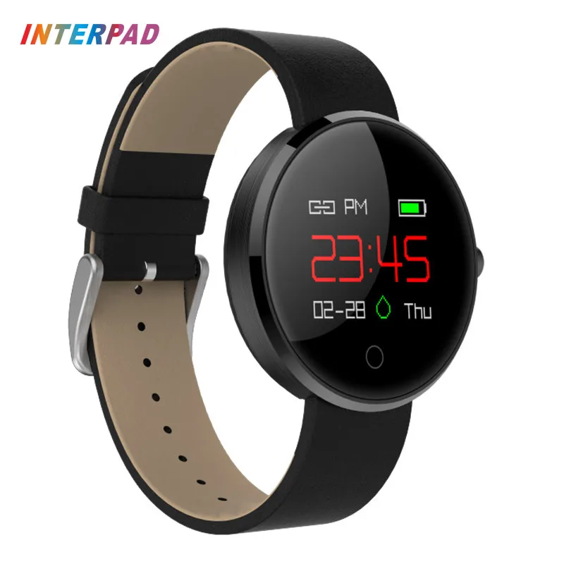 Interpad Fashion Sport Smart Watch Round 0.95 Inch OLED Bluetooth Connect Phone Fitness Tracker Smartwatch Best Christmas Gift